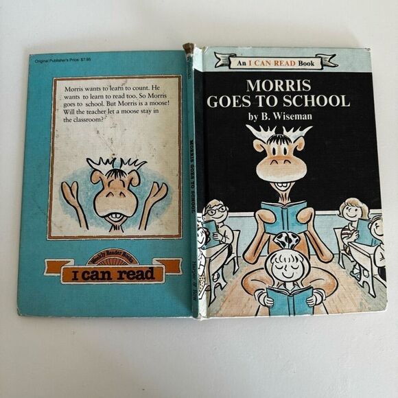 Morris Goes To School Vintage 1970 Hardcover Book - Picture 8 of 8